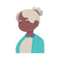 lovely grandma smiling vector