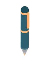 isometric pen icon vector