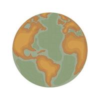 globe map icon vector