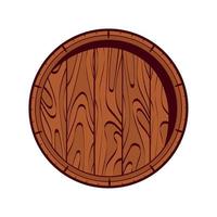 icono de barril de madera vector