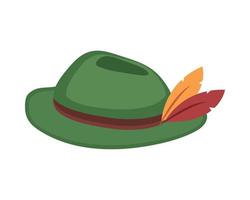 sombrero bávaro verde vector