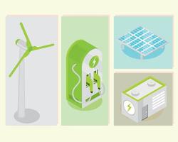 icons alternative energy vector