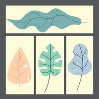 set of texture plants vector