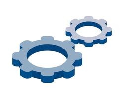 gears setting icon vector