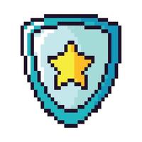 shield pixel art vector