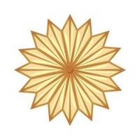 gold flower icon vector