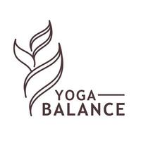 yoga balance badge vector