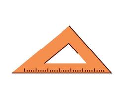 triangle ruler school supply vector