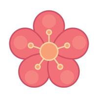 pink flower icon vector