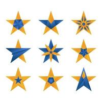 conjunto de logotipo de estrella vector