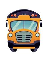 school bus front view vector