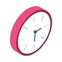 hora del reloj isometrico vector