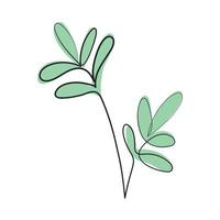 plant one line drawing vector