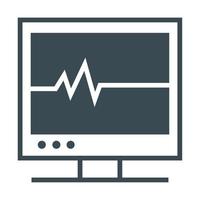 monitorización médica cardiología vector