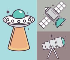 icons set space vector