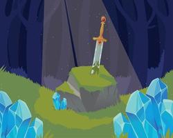 enchanted forest sword in stone