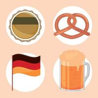 icons set oktoberfest vector