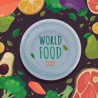 celebration world food day vector