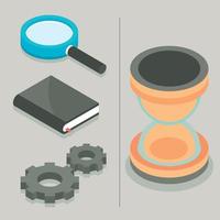 set of isometric work vector