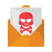 mensaje de piratería, phishing en línea vector