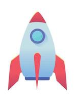 spaceship flat icon vector