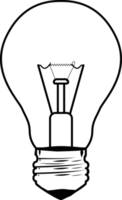 black light bulb line simple icon with transparent background png