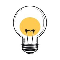 light bulb led icon vector