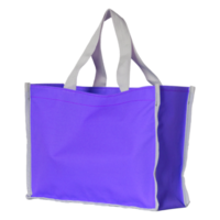 saco de compras azul isolado com traçado de recorte para maquete png