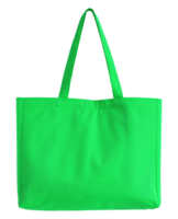bolsa de tela verde aislada con trazado de recorte para maqueta png
