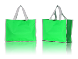 isolation de sac à provisions vert avec sol réfléchissant pour maquette png