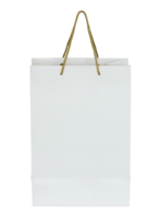 sac en papier blanc isolé avec chemin de détourage pour maquette png