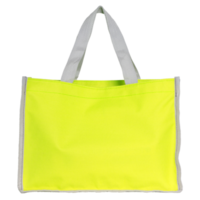 sacola de compras amarela isolada com traçado de recorte para maquete png