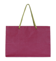 red paper bag isolated with clipping path for mockup png