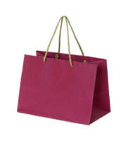 red paper bag isolated with clipping path for mockup png