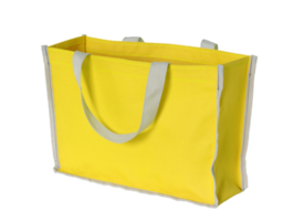 sac à provisions jaune isolé avec chemin de détourage pour maquette png