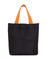black fabric bag isolated with clipping path for mockup png