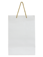 sac en papier blanc isolé avec chemin de détourage pour maquette png