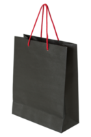 black paper bag isolated with clipping path for mockup png