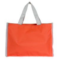 sac à provisions orange isolé avec chemin de détourage pour maquette png