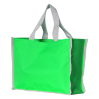 sac à provisions vert isolé avec chemin de détourage pour maquette png