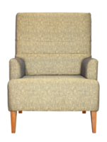 front view of sofa isolated with clipping path png