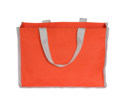 orange shopping bag isolated with clipping path for mockup png