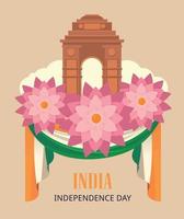 cartel del día de la independencia de la india vector