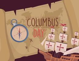 columbus day banner vector