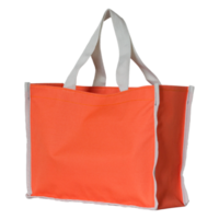 Orangefarbene Einkaufstasche isoliert mit Beschneidungspfad für Mockup png