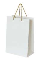 white paper bag isolated with clipping path for mockup png