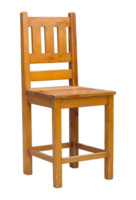 wooden chair isolated with clipping path png