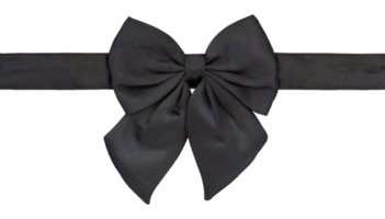 gravata borboleta preta isolada com traçado de recorte png