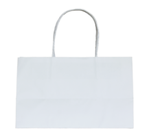 sac en papier blanc isolé avec chemin de détourage pour maquette png