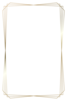 conception de bordure de cadre de style vintage doré png